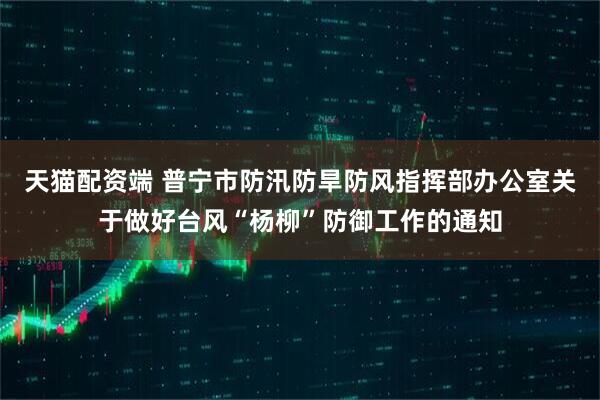 天猫配资端 普宁市防汛防旱防风指挥部办公室关于做好台风“杨柳”防御工作的通知