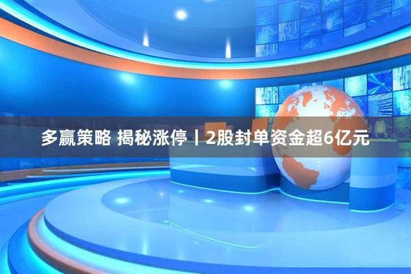 多赢策略 揭秘涨停丨2股封单资金超6亿元