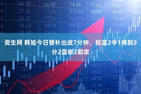 资生网 韩旭今日替补出战7分钟，投篮2中1得到3分2篮板2助攻